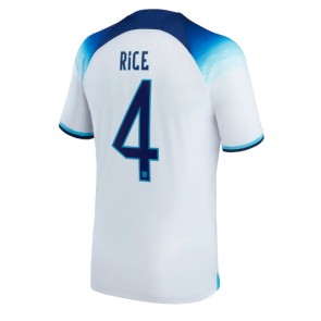 Anglia Declan Rice #4 Koszulka Podstawowych MŚ 2022 Krótki Rękaw